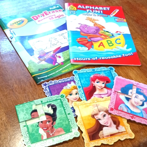 Crayola Toys Bundle Of Learning Material Crayola Dry Erase Handwriting Book Disney Princess